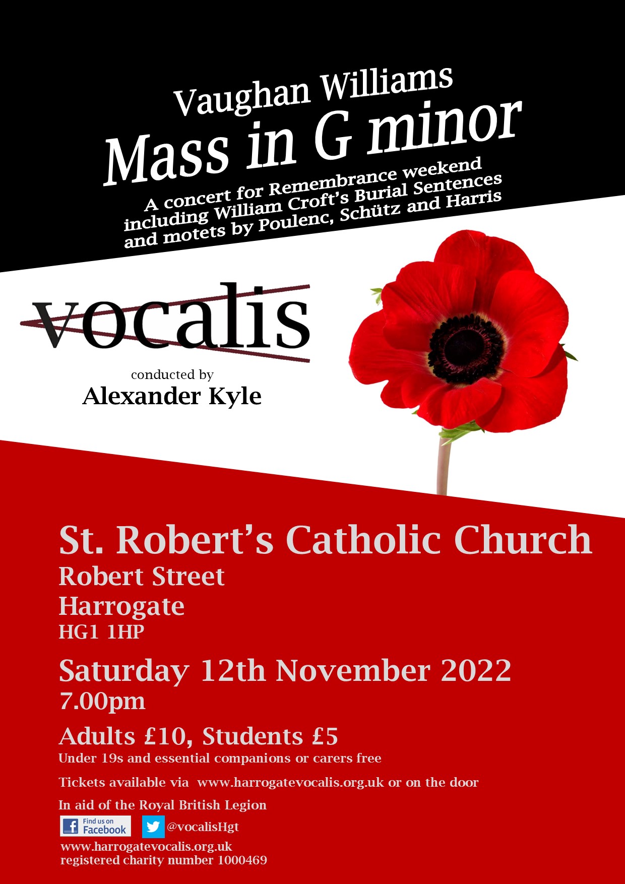 A concert for Remembrance Weekend - Vaughan Williams Mass in G Minor